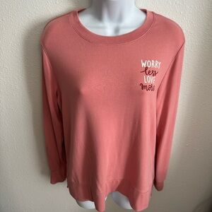 Positive Tees Graphic Sweatshirt Pink Size Small